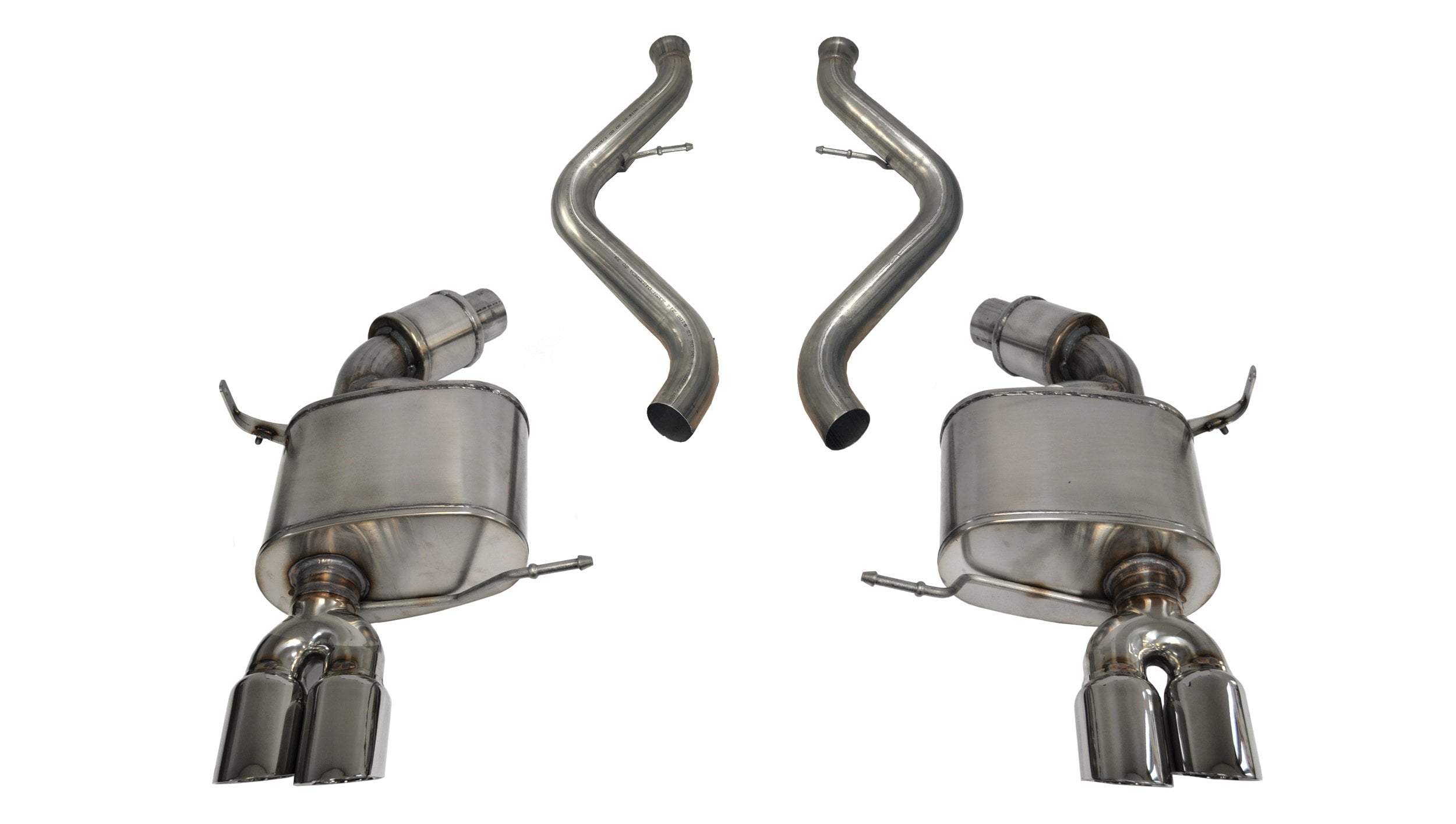 CORSA 2008 2012 BMW M3 E90 2.5 Dual Rear Exit Axle Back Exhaust System with Twin 3.0 Tips 14569 Sport Sound Level